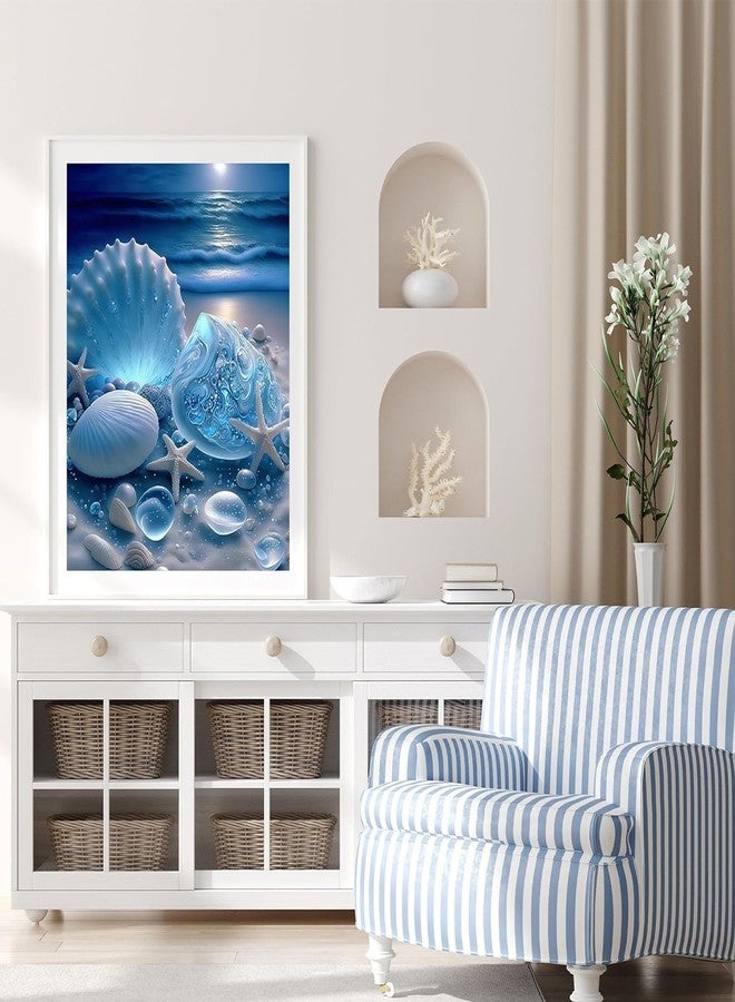 WICHARSH Seashell Diamond Painting Kits for Adults-Beach Diamond Art for Adult,Seashell Gem Painting Crafts Home Wall Decor,DIY 5D Art Seashel-l Perfect for Relaxation(12x16inch,Frameless) - Image 5